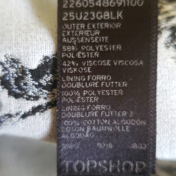 UNIQUE by Topshop Artichoke Tailored Trousers Pants NEW Black Blue NWT Women's 6 - Picture 15 of 16